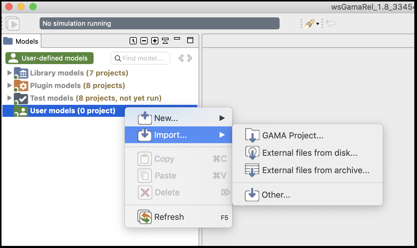 Import a Gama project